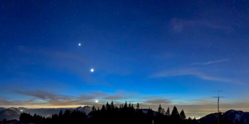 Jupiter und Venus am Abendhimmel